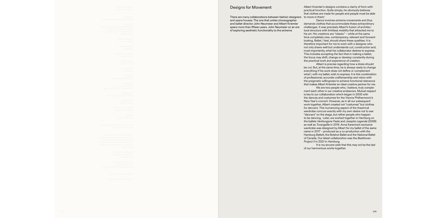 Buchseite aus Akris. A Century in Fashion