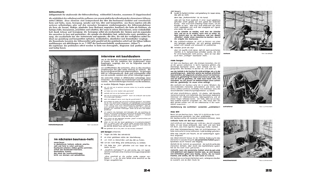bauhaus Zeitschrift Faksimile 1926 